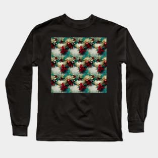 dreamy floral christmas Long Sleeve T-Shirt